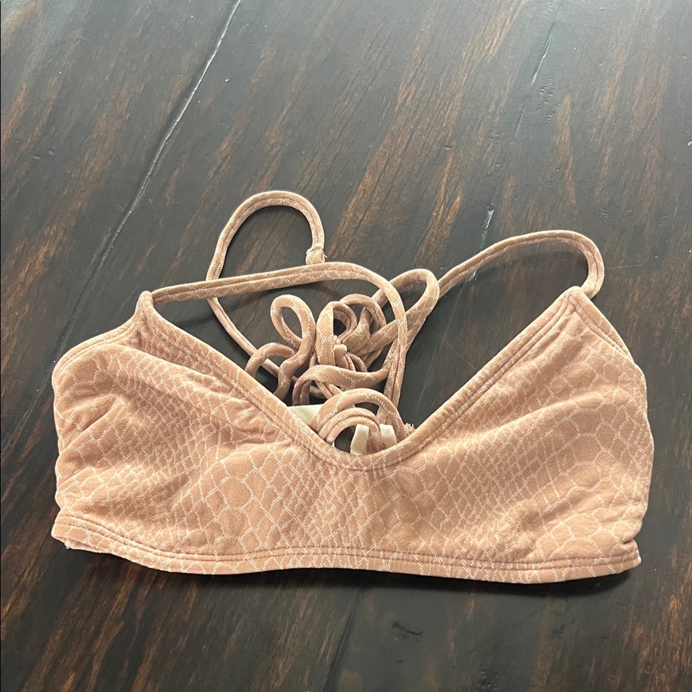 Xhilaration Tan Textured Bikini Top